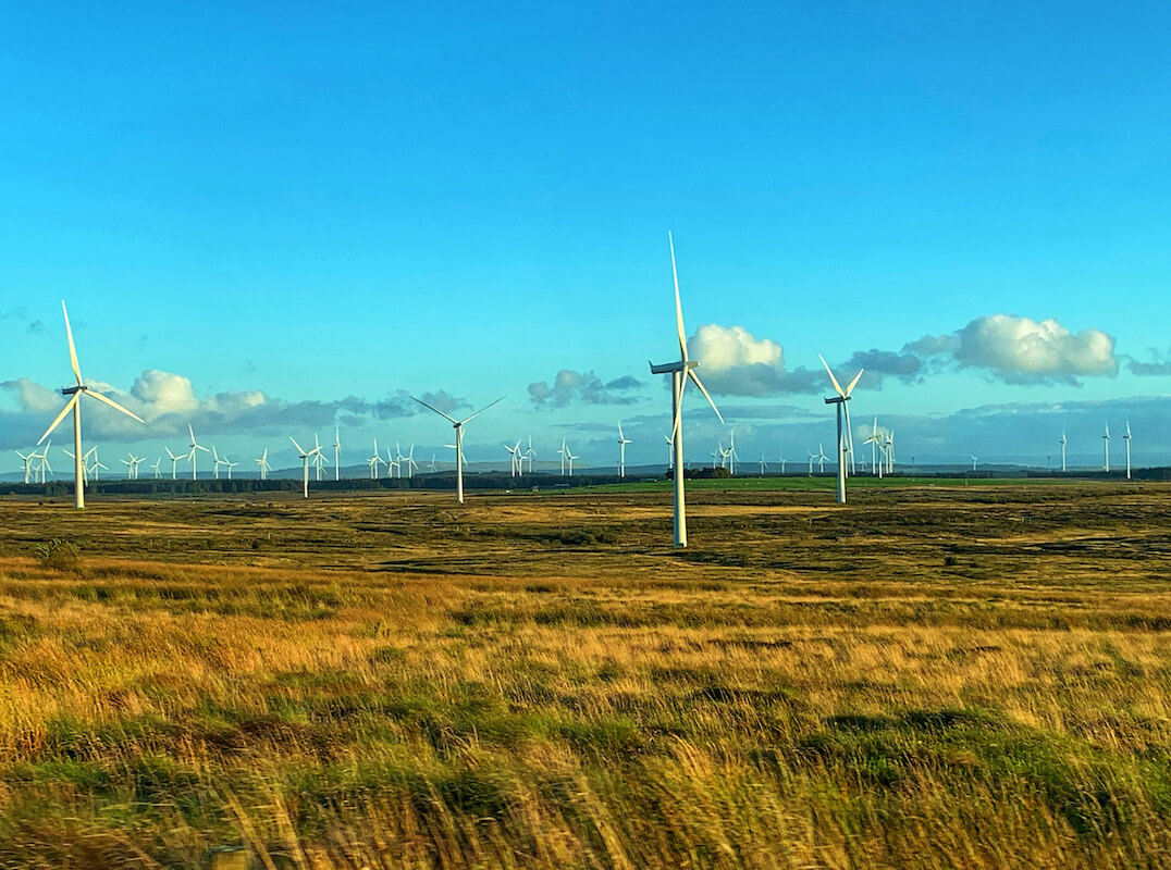 Image of Wind Turbines on the Fields